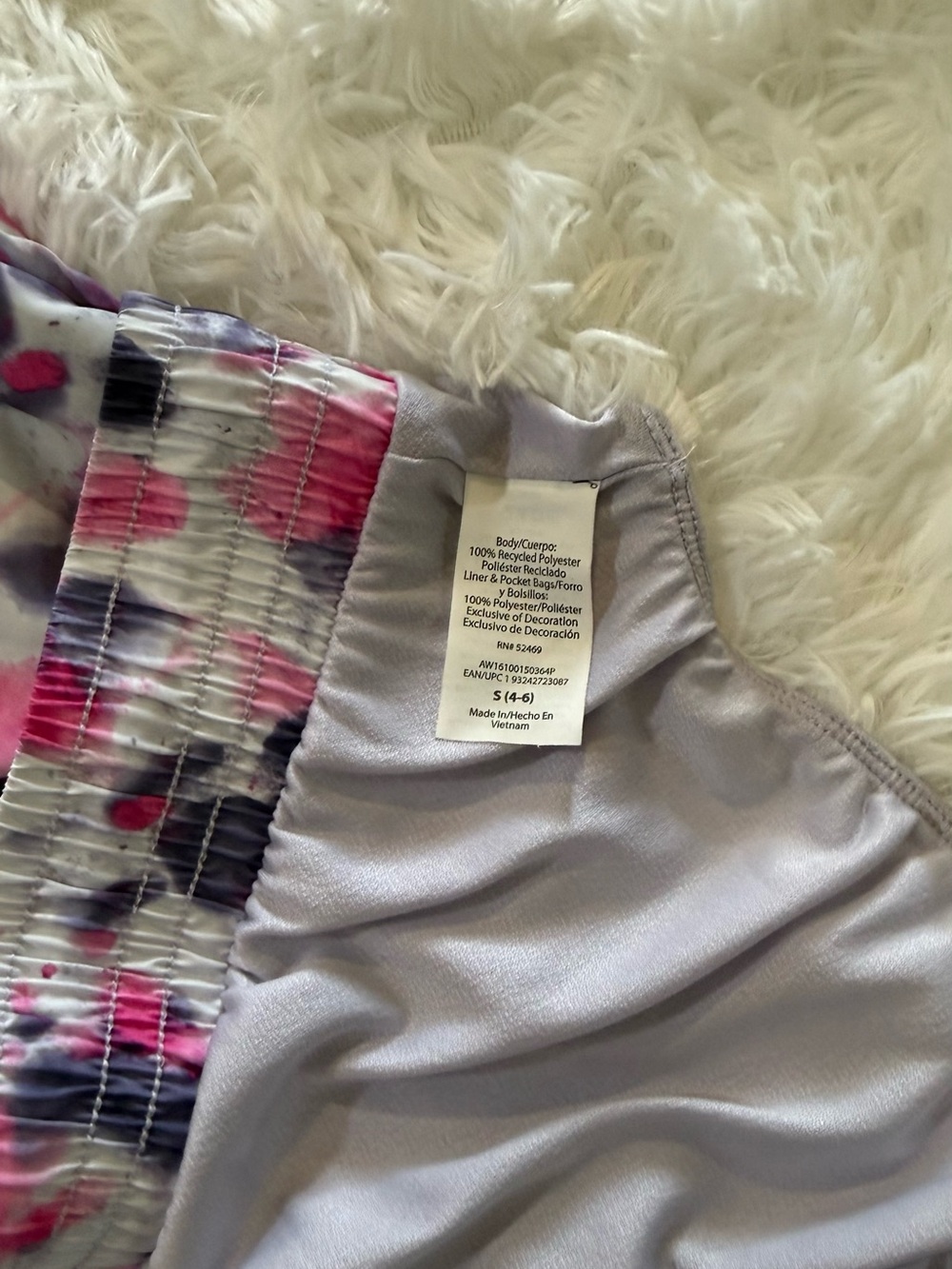 Athletic Works Pink & Gray Floral Split-Hem Running Shorts - Picture 5 of 5